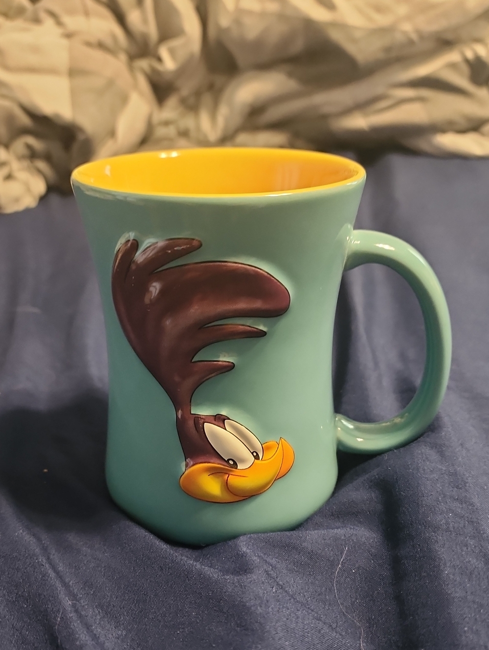 Warner Bros. Looney Tunes Road Runner Ceramic Mug - Turquoise & Yellow